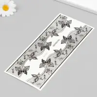 Переводные тату на тело чёрные &laquo;Сетка с ажурными бабочками&raquo;, 24&times;10.5 см