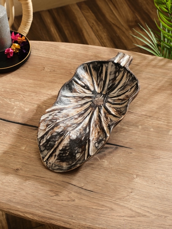 Блюдо "Лист" дерево Джати, 35х18х6 см