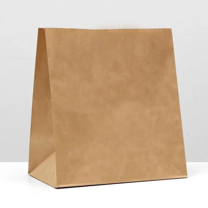 Пакет крафт бумажный фасовочный, прямоугольное дно 32&times;18&times;34 см