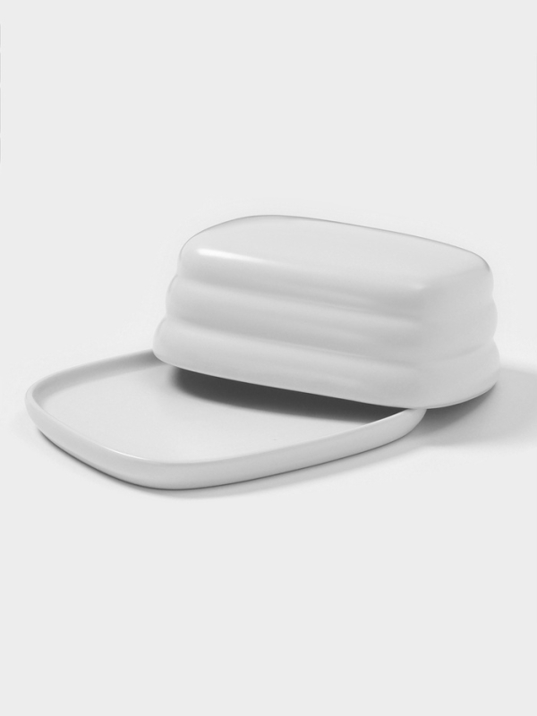 Маслёнка Доляна &laquo;Зефир&raquo;, 16&times;13,5&times;5 см, керамика, белая