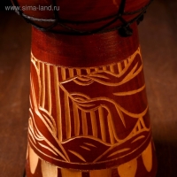 Сувенирный музыкальный инструмент "Барабан Джембе Узоры" 30х15х15 см   МИКС