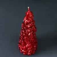 Свеча "Ель большая" 160х60 мм лак, красная