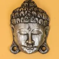 Сувенир интерьерный &laquo;Будда&raquo;, 13&times;5&times;18 см, дерево, серебро