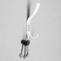 Крючок-вешалка №31, полимер белый, 30 шт