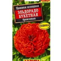 Семена цветов Цинния Эльдорадо букетная бронзовая  С. Farao, Ц/П,12 шт.