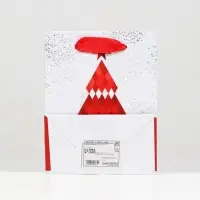 Пакет новогодний подарочный ламинированный &laquo;Красочная елка&raquo; 11.5&times;14.5&times;6 см