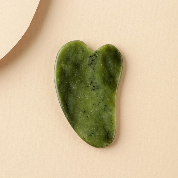 Набор массажеров Гуаша для лица &laquo;Будь счастлива&raquo;, кальцит, серпентин