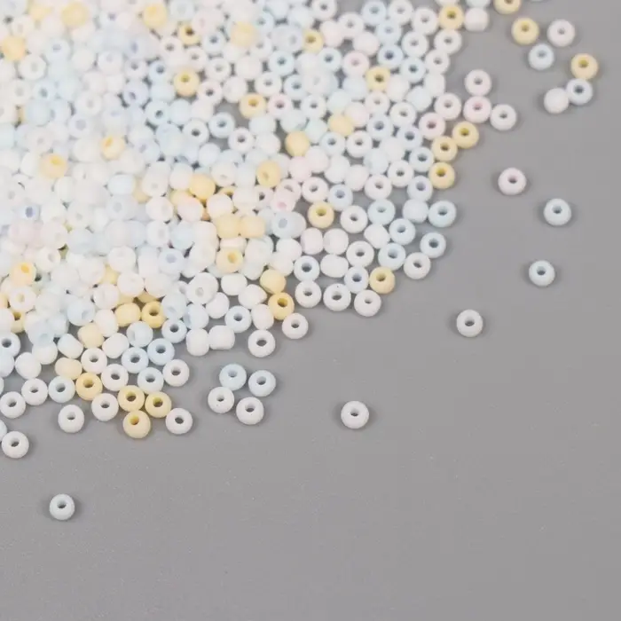 Бисер стекло 11/0 "Матовый. Меланж макарун" 10 гр