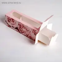 Коробка для макарун, кондитерская упаковка &laquo;Love&raquo;, 18 х 5.5 х 5.5 см