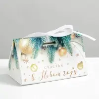 Бонбоньерка новогодняя &laquo;Новогоднее фото&raquo;, 10 х 5,5 х 5,5 см, Новый год