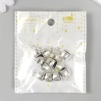 Концевик металл для творчества "Купол 1 линия" серебро G160B641 1,4х1,1 см