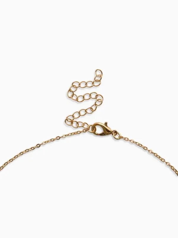 Кулон на цепочке "Черешня", цвет бордово-зелёный в золоте 40+удл