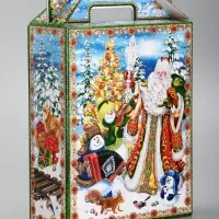 Подарочная новогодняя коробка &laquo;Экспресс&raquo;, для сладких подарков, 16.8&times;7&times;25 см