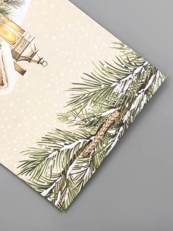 Пакет подарочный новогодний ламинированный, &laquo;Новогодний дом&raquo; , 18&times;10&times;22.3 см