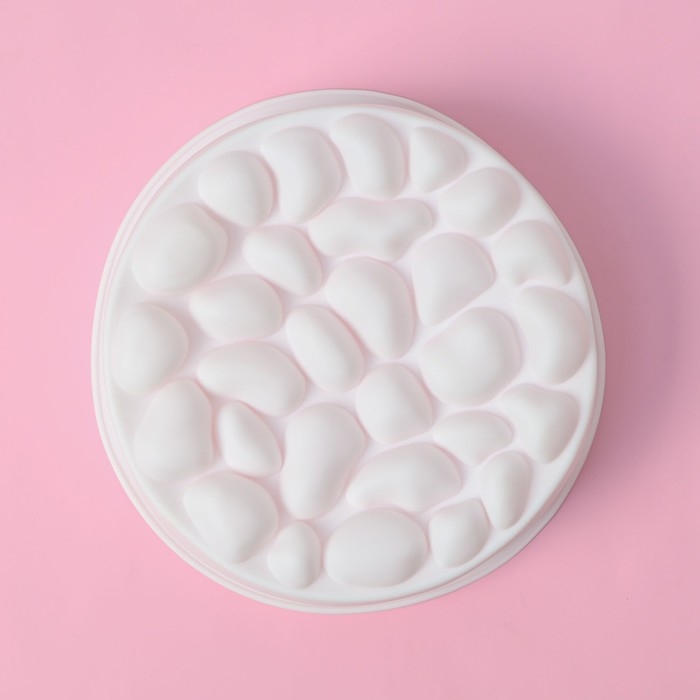 Форма для муссовых десертов и выпечки Доляна &laquo;Камешки&raquo;, силикон, 19,5&times;5,5 см, цвет белый