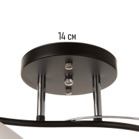 Люстра "Ирида" 2хЕ27 40Вт черно-хромовый 42х19х24 см