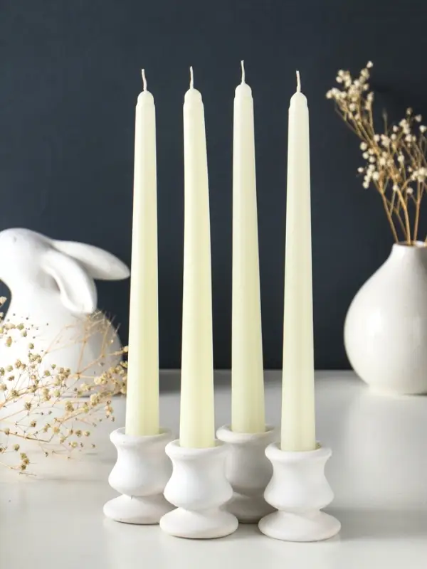 Свечи конические ароматизированные 2,2х24 см (набор 4 шт) 50 гр, 8 ч, лилия