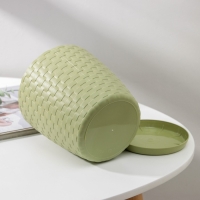 Горшок для цветов с поддоном &laquo;Ротанг&raquo;, 2 л, цвет оливковый