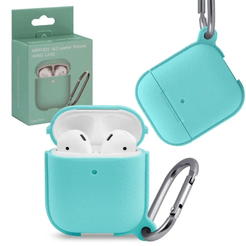 Чехол APods 1/2 leather Silicone Coast Blue