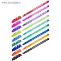 Ручка шариковая Luxor Focus Icy, узел 1.0 мм, чернила и корпус микс