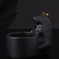 Подсвечник "Капибара" 6х9 см, чёрный