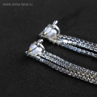 Клипсы &laquo;Лёд&raquo; классика, цвет белый в серебре