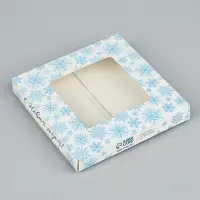 Коробка для шоколада &laquo;Спешу поздравить&raquo;, с окном, 10.2 х 1.4 х 10.2 см