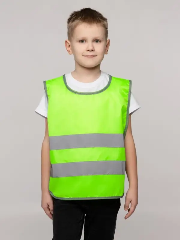 Жилет детский С-2.001Н, желтый неон, размер 98-52-48