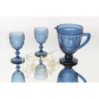 Кувшин для воды стеклянный Magistro &laquo;Ла-Манш&raquo;, 1,1 л, 14&times;19,5 см, цвет синий