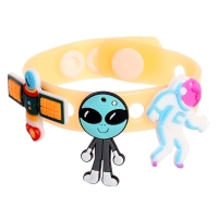 Милый браслетик &laquo;Джибитсы: Космос&raquo;, светящийся, силиконовый