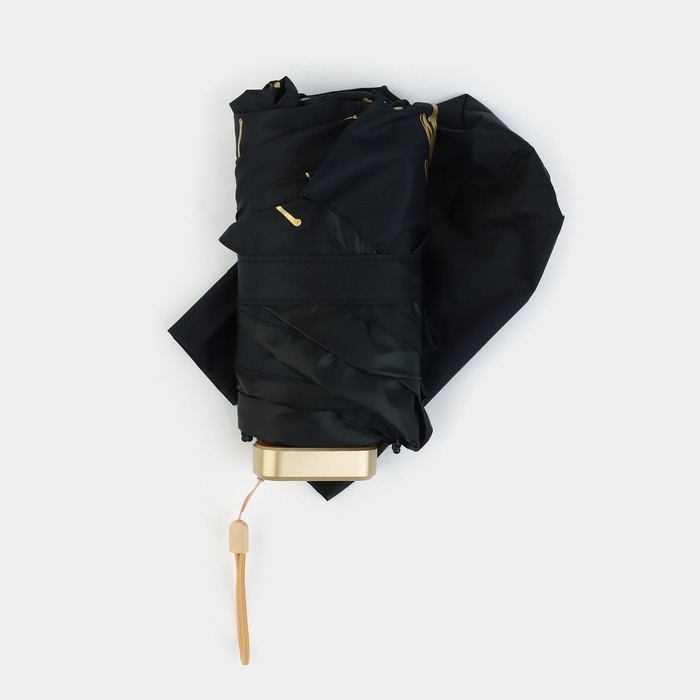 Зонт женский &laquo;Чёрное золото&raquo;, 6 спиц, складывается в размер телефона.
