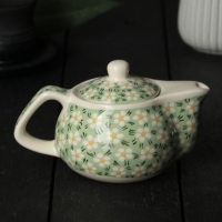 Чайник заварочный &laquo;Весеннее цветение&raquo;, 200 мл , с металлическим ситом, цвет зеленый