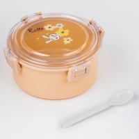 Ланч бокс с отделениями для еды, контейнер для еды "Зайка" , 1.1 л, 17,5 х 17,5 х 8 см