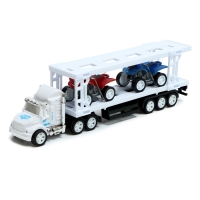 Грузовик инерционный &laquo;Автовоз&raquo;, с 2 квадроциклами, цвет МИКС