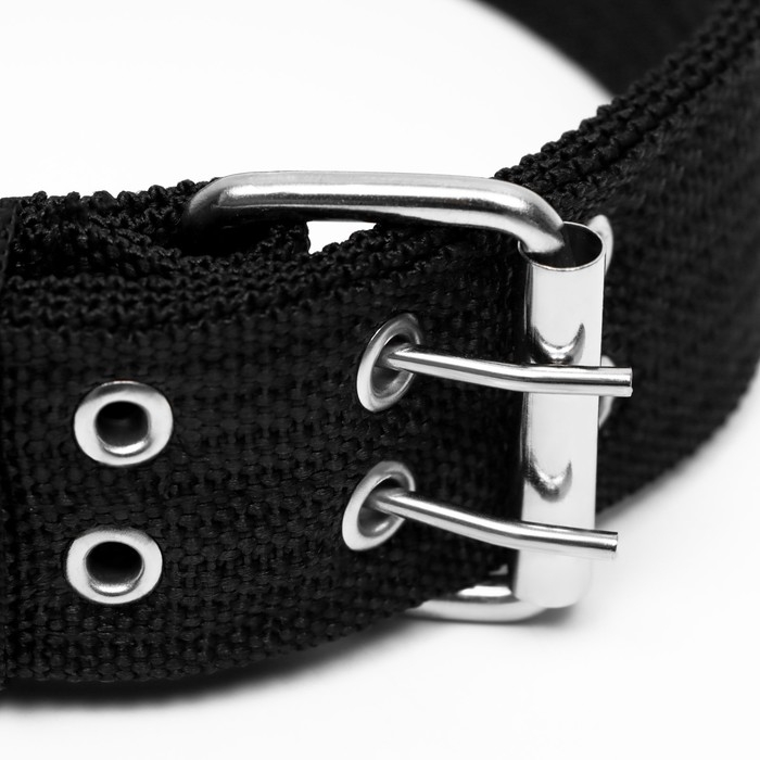 Ошейник четырехслойный, 64 х 4 см, ОШ 50-58 см, полиэстер, чёрный