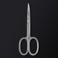 Ножницы маникюрные &laquo;Premium&raquo;, загнутые, широкие, 9,3 см, на блистере, цвет серебристый