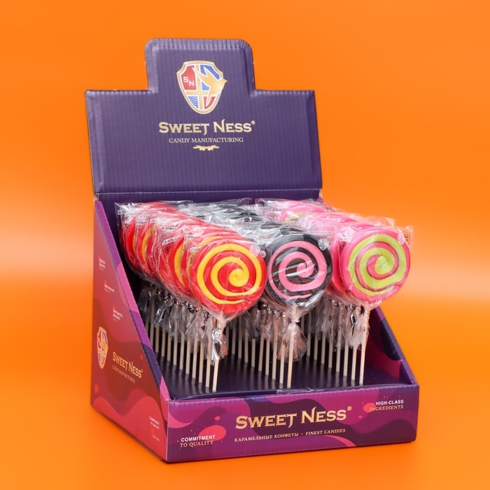 Карамель леденцовая "Завиток" на палочке Манго, Бабл Гам и Тутти-Фрути, 30 г