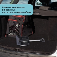 Лопата из поликарбоната, ковш 345 &times; 260 мм, автомобильная, алюминиевый черенок