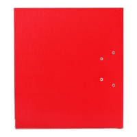 Папка-регистратор А4, 75 мм, Calligrata, ПВХ, тиснение "лен", металлическая окантовка, карман на корешок, собранная, красная, микс