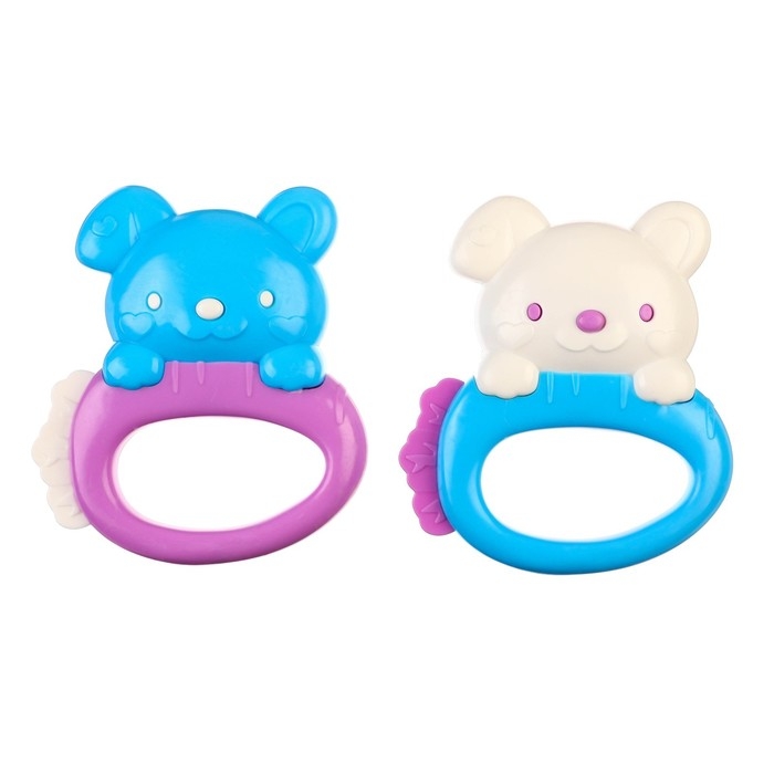 Погремушка &laquo;Собачка&raquo; с эластичными элементами, цвет МИКС, Крошка Я