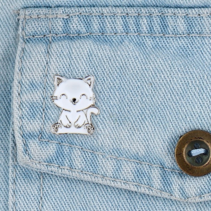 Значок металлический &laquo;Котик&raquo; 2,2 х 1,6 см