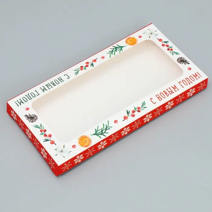 Коробка для шоколада &laquo;Чудесного нового года&raquo;, с окном, 17 х 8.5 х 1.5 см