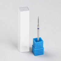 Фреза алмазная для маникюра &laquo;Игла&raquo;, средняя зернистость, 1,2 &times; 10 мм, в пластиковом футляре