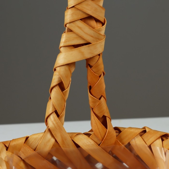 Корзина плетеная, 24 x 13 x 12,5/33,5 см, секвойя