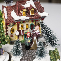 Светодиодная фигура &laquo;Новогодний город&raquo; 19 &times; 17 &times; 13 см, полистоун, батарейки ААх3 (не в комплекте), USB, свечение тёплое белое