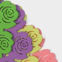 Подставка под горячее &laquo;Летний домик&raquo;, d=19 см, цвет фиолетовый