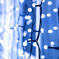 Гирлянда &laquo;Занавес&raquo; 2 &times; 3 м, IP44, УМС, тёмная нить, 760 LED, свечение белое, мерцание, 220 В