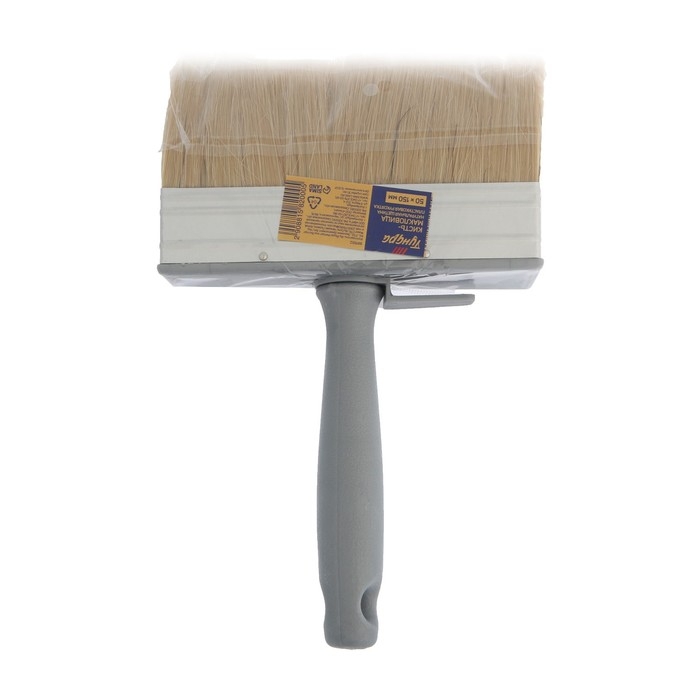 Кисть-макловица ТУНДРА, натуральная щетина, пластиковая рукоятка, 50х150 мм