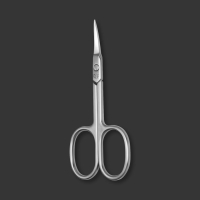 Ножницы маникюрные &laquo;Premium&raquo;, для кутикулы, загнутые, узкие, 9,3 см, на блистере, цвет серебристый