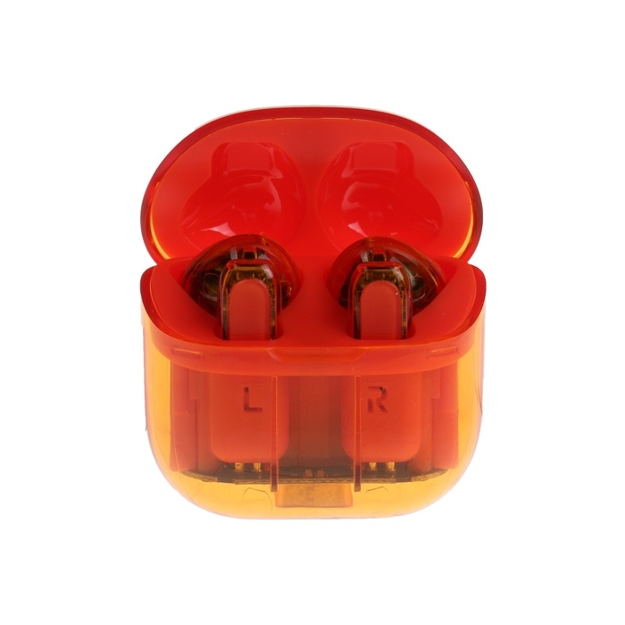 Наушники беспроводные Y89, TWS, вкладыши, BT 5.3 , 30/300 мАч, прозрачные, оранжевые